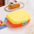 Tragbare 5-Fächer Kinder Brotdose in lebhaftem Gelb, Orange und Blauem Farbdesign - 1300ML / Orange & Gelb