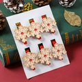 Detailed close-up of 6-piece wooden snowflake clips for Christmas party and holiday decoration - Snowflake Style (6 Pcs/Set)