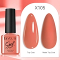 LILY'CUTE Coral Pink Gel Polish X105 in glossy and matte finishes for UV/LED nails - Coral Pink (105)