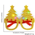 Christmas tree glasses frame with LED lights and golden glitter Merry Christmas decor - Gold Star Christmas Tree Glasses (With Light)