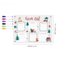 Macro shot of 42x29.7cm acrylic Christmas wish list board with six colorful markers - TYU364 Large Wish List (With 6 Pens)