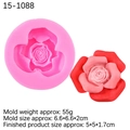 3D rose flower silicone mold for fondant cake decorating and handmade soap crafting - 5-Pink 15-1088 Rose
