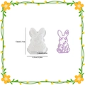 3D floral pattern rabbit silicone mold for DIY resin candles with 13cm height dimension - Pattern Rabbit Ornament 005 / White