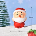 Miniature Santa Claus figurine for Christmas landscape DIY, 3.4cm red resin ornament - No.2 Santa Touching Beard