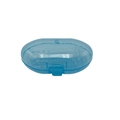 Blue storage case with transparent silicone pet finger toothbrush for dogs and cats - Blue Boxed