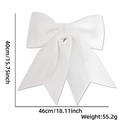 White Christmas glitter bow decoration measuring 40x46cm for trees and gift boxes - Size 1 (46x40cm) / White
