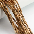 Perline di agata marrone sfaccettate 2x4mm rettangolari per creazione gioielli DIY - Diaspro