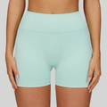 Short de yoga sans couture vert menthe à taille haute en V pour fitness et sport - Vert menthe