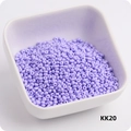3mm light purple wear-resistant glass seed beads for DIY jewelry in a white tray - KK20 Violet