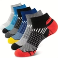 Set of six pairs of breathable unisex deodorant low-cut cotton socks in vibrant mixed colors - One Size / Multicolor