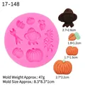 Stampo in silicone rosa per Halloween con forme 3D di zucca e spaventapasseri - Stile 6 / Rosa