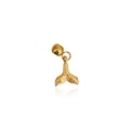 Golden stainless steel fish tail pendant charm for DIY necklaces and jewelry making - D09-Fish Tail Style