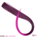 Colorful purple and bright pink gradient clip-in hair extension piece 53H style - Dark Purple Pink Gradient (53H)