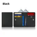 Slim black RFID blocking card wallet with multiple slots and bifold design in faux leather - RFID 9 Slots with Coin Pocket / Black