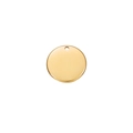 Ciondolo tondo in acciaio inossidabile placcato oro 18k per creazione gioielli DIY - 20mm / Oro (Foro 1,5mm)