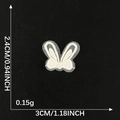 White rabbit ear lace applique with size measurements for DIY hair accessories - White Rabbit Ear Bow