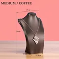 Medium coffee brown necklace display bust mannequin for jewelry 30x19cm size - Coffee [Medium 30cm]