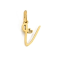 Letter V / 10mm Height (Without Loop) / Gold