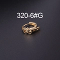 Golden heart buckle hoop earring featuring unique belt-inspired fastener design - Heart Belt Buckle - Gold (6# Gold)
