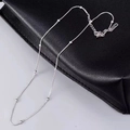 Silver bead snake bone chain necklace for women made of durable titanium steel - Beaded Necklace / Silver