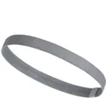 Dark gray high elasticity sports headband with anti-slip silicone and knit texture - Gray