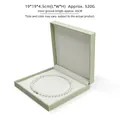 Portagioie in pelle PU verde chiaro per collane di perle con eleganti cuciture dorate - Velluto ad Angolo Retto / verde chiaro
