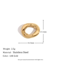 Irregular Metal Ring Charm - Gold