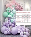 Liste détaillée du kit d'arche de 169 ballons vert et violet avec tailles et quantités - Type C-Rose/Vert/Violet/Argent Ensemble de Ballons de Fête
