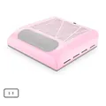 Pink high power nail dust collector with soft hand rest and US standard flat plug - 858-8-Pink-US Plug