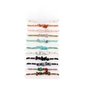 Set of 12 colorful crystal stone beaded bracelets in various natural stone styles - Style 3