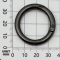 35mm gun metal gray swivel spring ring buckle for bags and DIY keychain hardware - 35mm Round Spring Ring / Gunmetal