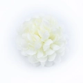 Artificial white silk pompon chrysanthemum flower head for DIY wedding decor - Milk White