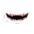 Halloween scary scar tattoo sticker FF-030 with black jagged mouth and red glow effects - Mouth Pattern (FF-030)