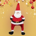 Coprisedia Babbo Natale in flanella rossa con fibbia dorata e dettagli degli stivali - Babbo Natale