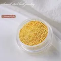 1,0 mm goldene Mini-Stahlkugeln für Nailart DIY-Deko im transparenten Behälter - 1.0mm Gold ca. 5g