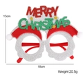 Christmas glitter glasses with Merry Christmas text and size labels for party props - Merry Christmas Letter Style