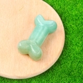 Mini natural green agate bone carving decor with polished surface and stone texture - Amazonite