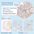 3D Sweet Dream Amusement Park DIY sticker set with PET decals and background card - Sweet Dream Amusement Park
