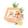 Handmade 100g ginger essential oil soap in translucent orange for deep cleaning - Ginger (English Label)