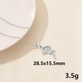 Detailed jellyfish pendant necklace in 18K gold plated steel, 28.5x15.5mm size - Jellyfish / Silver