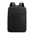 Minimalist black waterproof laptop backpack for 15.6 inch computer in business style - Black (Without USB)
