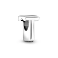 Polished silver alphabet T bead charm for DIY bracelet and necklace jewelry sets - Letter T