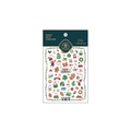 Christmas 3D embossed nail stickers featuring Santa and gingerbread man on TS-1872 card - TS-1872 Merry Christmas