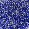 Perline in vetro craquelé blu e bianche da 10mm con glitter per creazione gioielli - 10mm / Blu Bianco