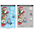 Christmas window stickers featuring Santa, polar bear and reindeer in 20x30cm layout - BQ276
