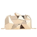 Mini borsa da sera in acrilico oro lucido con un design geometrico 3D elegante - Oro / 18x9.5x4cm