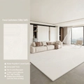 Creamy white geometric round pattern carpet with non-slip backing for living room decor - S Imitation Cashmere - Empty Valley / 120×160cm [brand New Waterproof Fabric]