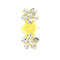 Mini pince à cheveux fleur dorée avec strass brillants pour coiffure d'enfants - Dorure