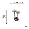 Embroidered mushroom patch for DIY clothing with 5.2x7.3cm size and 1.61g weight specs - GZ-2747 Rainbow Stripe Mushroom
