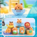 Summer Spa Capybara blind box set with 6 regular and 1 hidden mystery figure - Beach Vacation Capybara / Whole Box